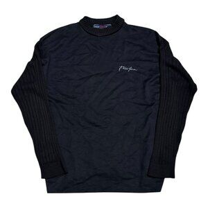 PHAT FARM Vintage Y2K Streetwear Oversized Black Sweater Knit Mens 2XL
